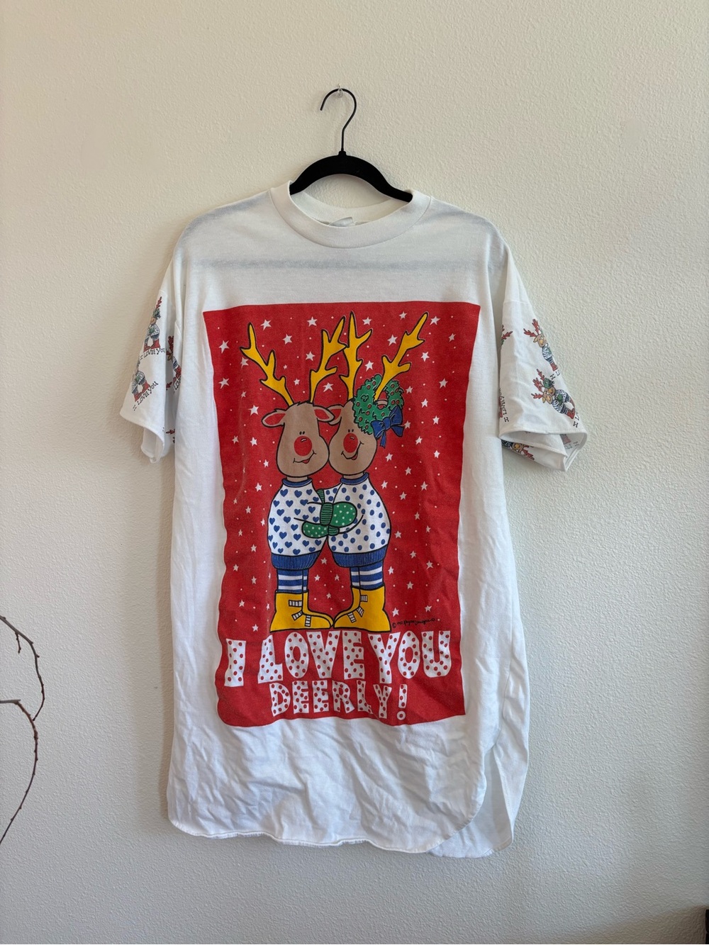 vintage pinwheels graphic Christmas novelty sleep shirt